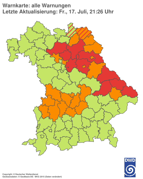 Aktuelle Wetterwarnungen für  Hannover