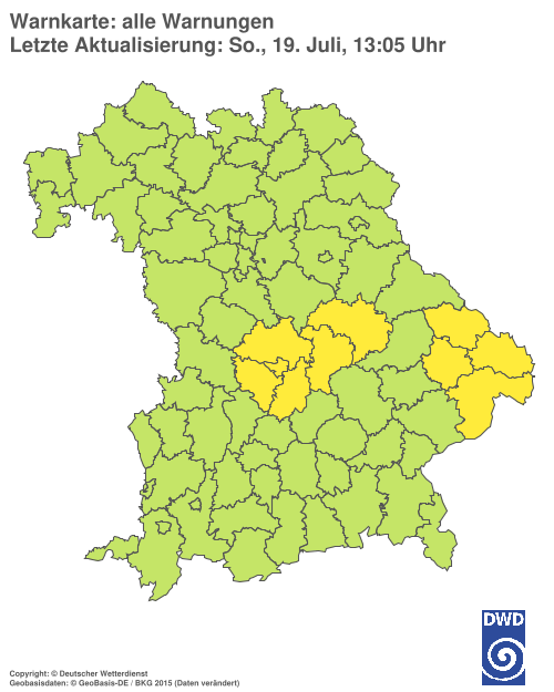 Aktuelle Wetterwarnungen für  Hannover