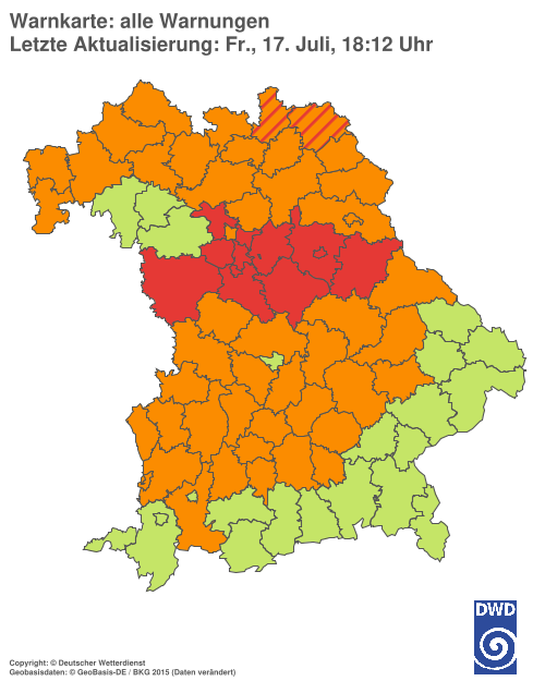 Aktuelle Wetterwarnungen für  Hannover