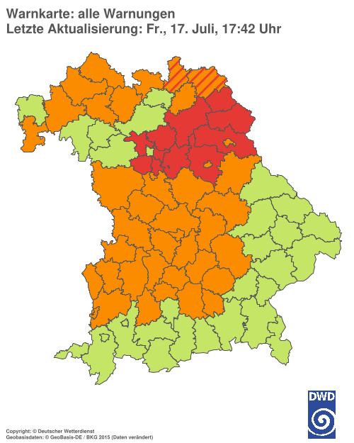 Aktuelle Wetterwarnungen für  Hannover