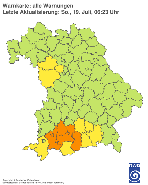 Aktuelle Wetterwarnungen für  Hannover
