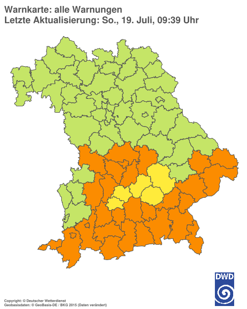 Aktuelle Wetterwarnungen für  Hannover