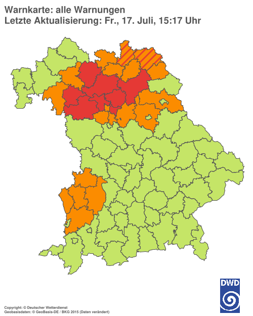 Aktuelle Wetterwarnungen für  Hannover