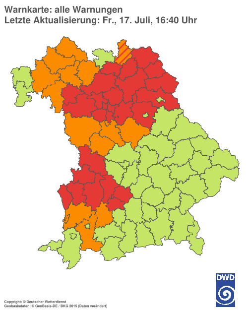 Aktuelle Wetterwarnungen für  Hannover