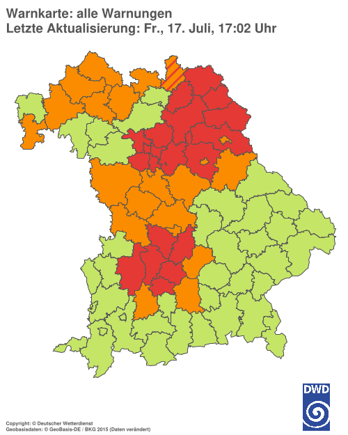 Aktuelle Wetterwarnungen für  Hannover