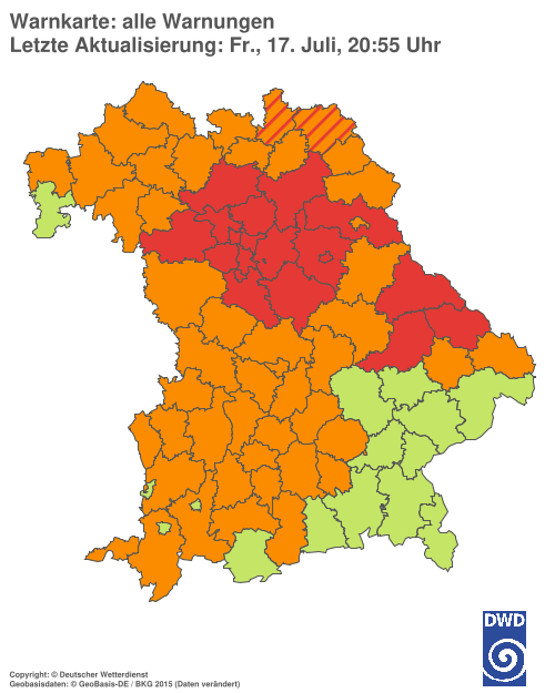 Aktuelle Wetterwarnungen für  Hannover