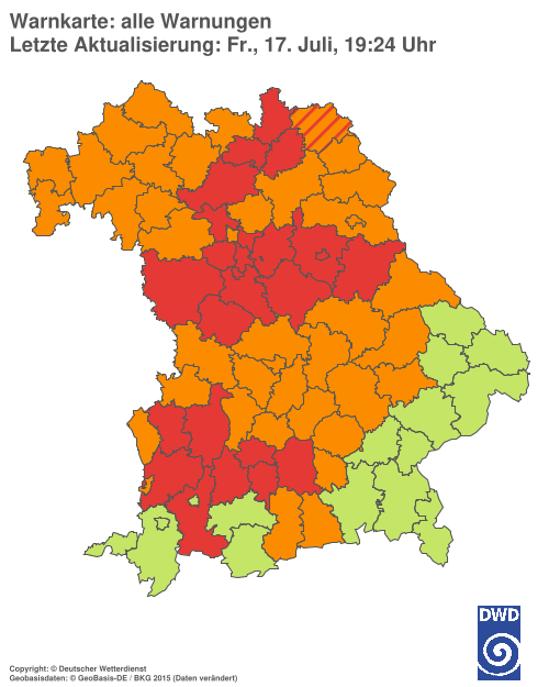 Aktuelle Wetterwarnungen für  Hannover