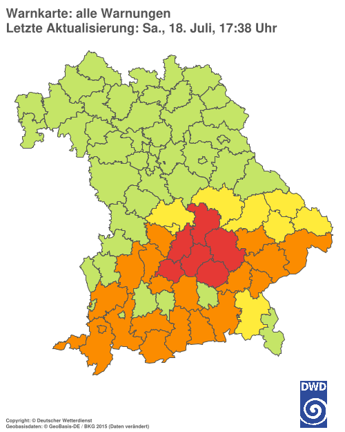 Aktuelle Wetterwarnungen für  Hannover