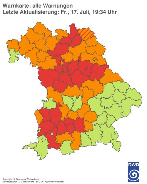 Aktuelle Wetterwarnungen für  Hannover