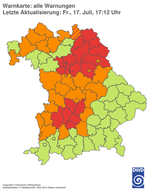 Aktuelle Wetterwarnungen für  Hannover