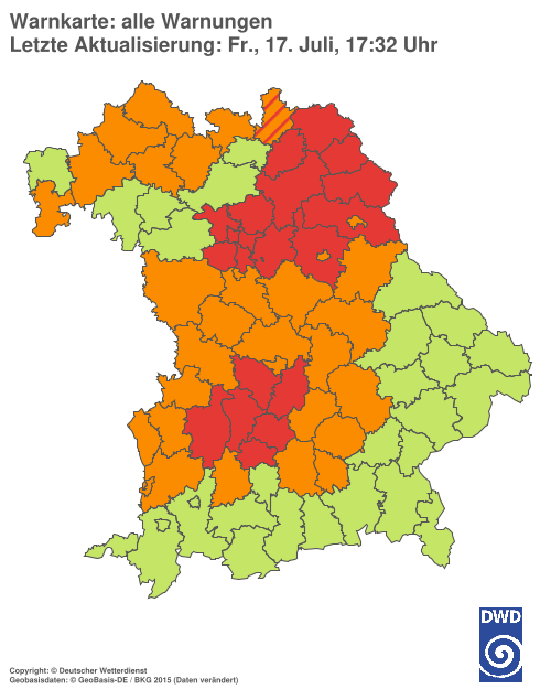 Aktuelle Wetterwarnungen für  Hannover