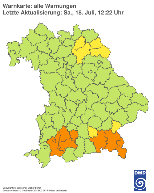 Aktuelle Wetterwarnungen für  Hannover