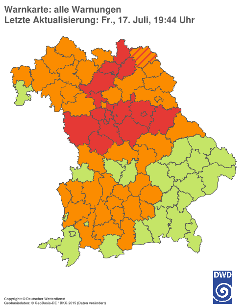 Aktuelle Wetterwarnungen für  Hannover