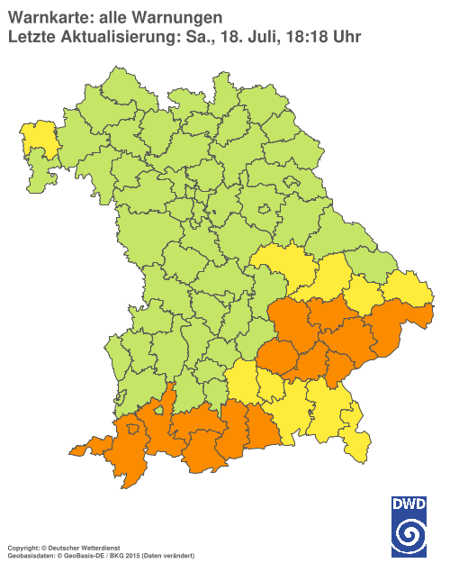 Aktuelle Wetterwarnungen für  Hannover
