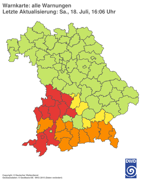 Aktuelle Wetterwarnungen für  Hannover