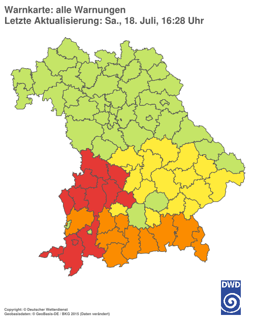 Aktuelle Wetterwarnungen für  Hannover
