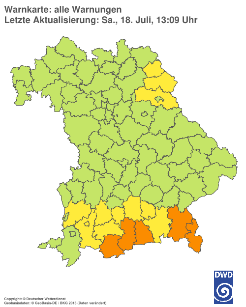 Aktuelle Wetterwarnungen für  Hannover