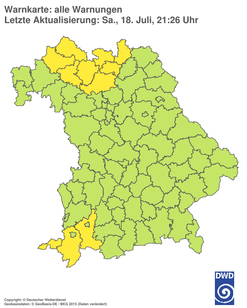 Aktuelle Wetterwarnungen für  Hannover