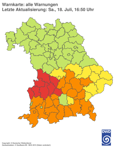 Aktuelle Wetterwarnungen für  Hannover