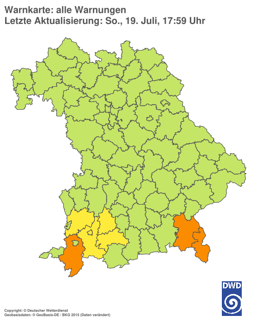 Aktuelle Wetterwarnungen für  Hannover