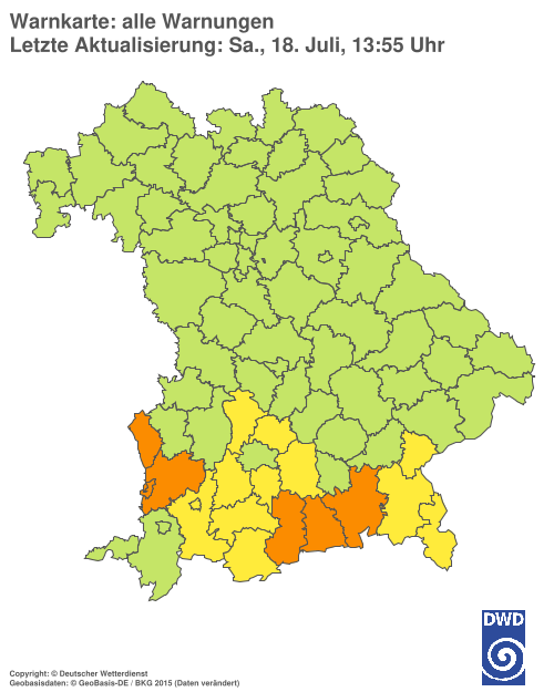 Aktuelle Wetterwarnungen für  Hannover