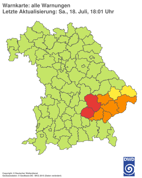 Aktuelle Wetterwarnungen für  Hannover