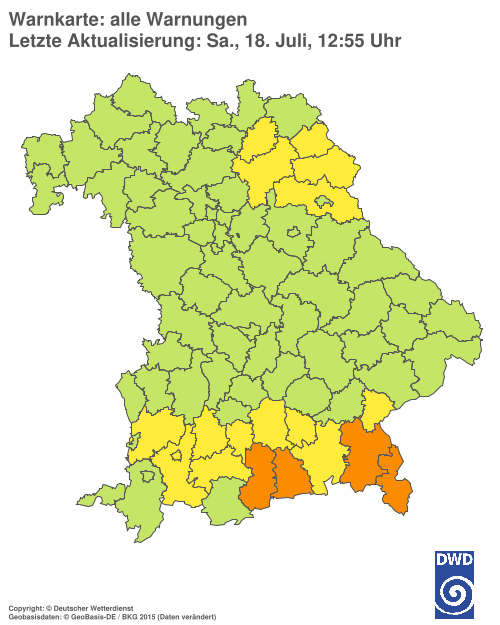 Aktuelle Wetterwarnungen für  Hannover