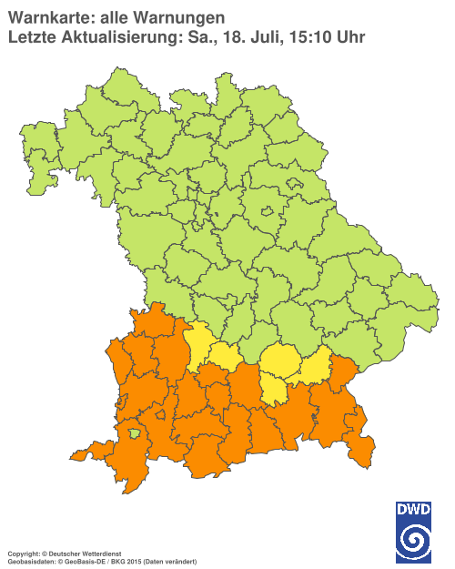Aktuelle Wetterwarnungen für  Hannover