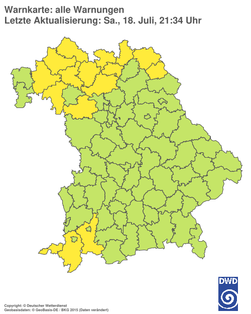 Aktuelle Wetterwarnungen für  Hannover