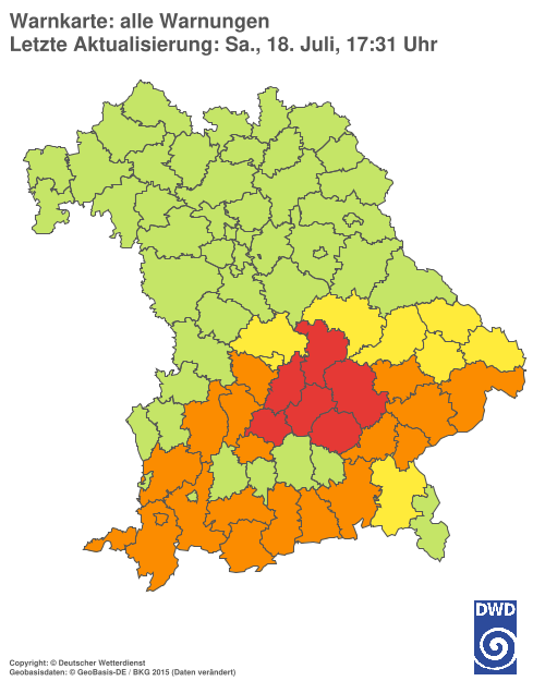 Aktuelle Wetterwarnungen für  Hannover
