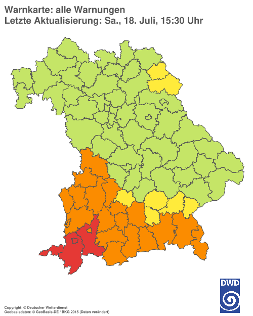 Aktuelle Wetterwarnungen für  Hannover