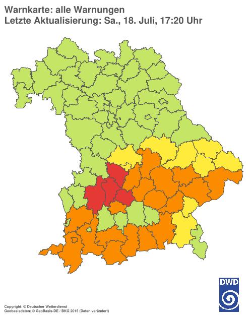 Aktuelle Wetterwarnungen für  Hannover