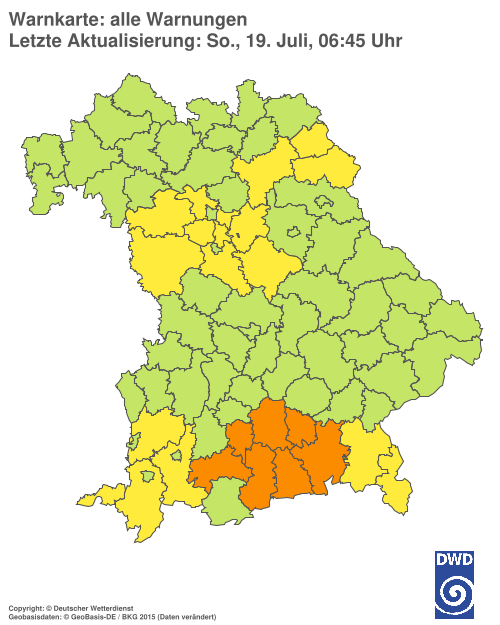 Aktuelle Wetterwarnungen für  Hannover