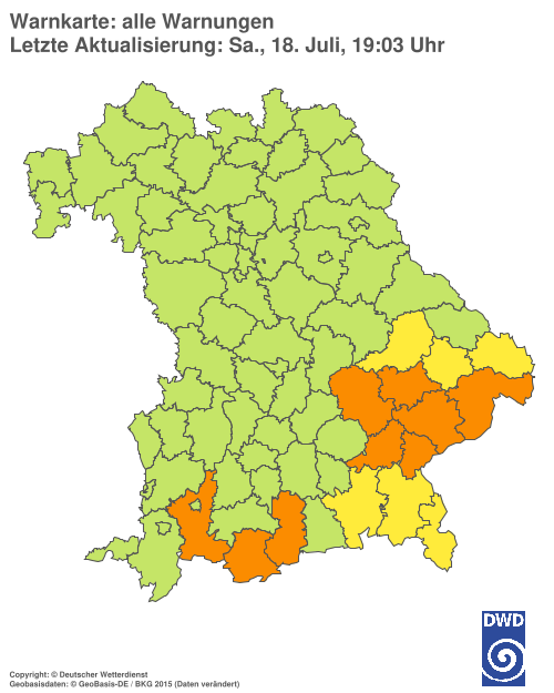 Aktuelle Wetterwarnungen für  Hannover