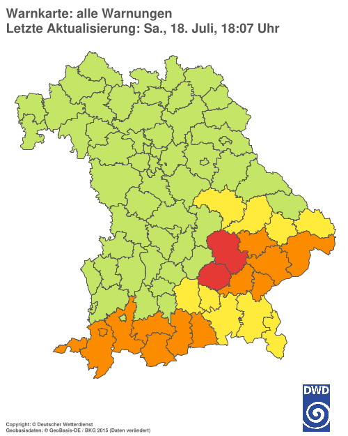 Aktuelle Wetterwarnungen für  Hannover