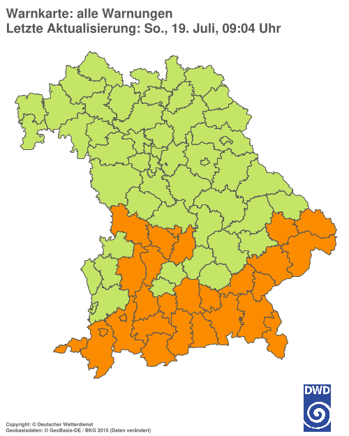 Aktuelle Wetterwarnungen für  Hannover