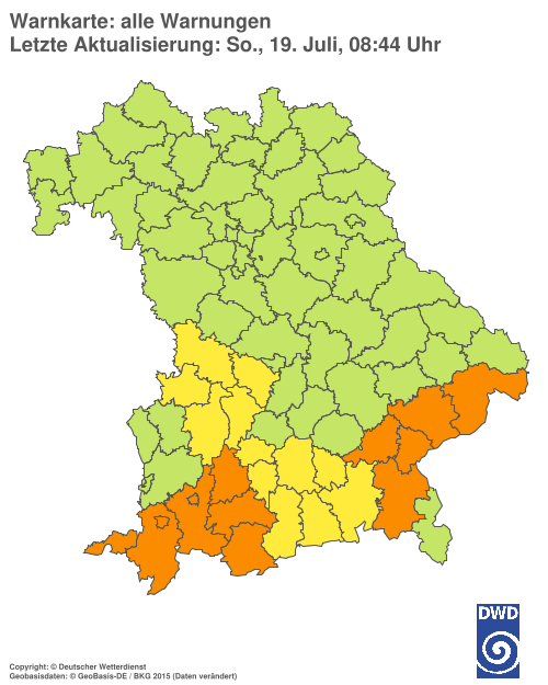 Aktuelle Wetterwarnungen für  Hannover