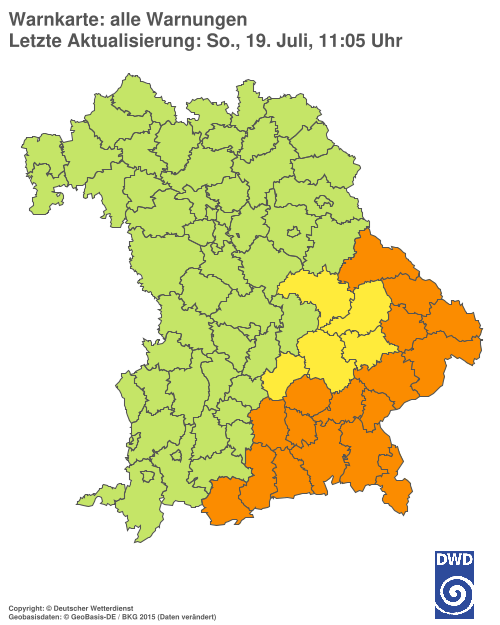 Aktuelle Wetterwarnungen für  Hannover