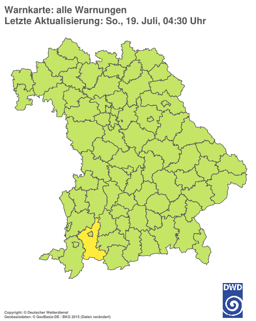 Aktuelle Wetterwarnungen für  Hannover
