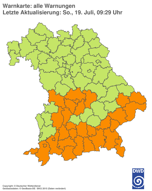 Aktuelle Wetterwarnungen für  Hannover