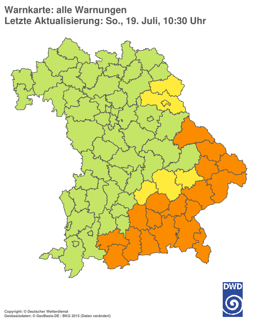 Aktuelle Wetterwarnungen für  Hannover