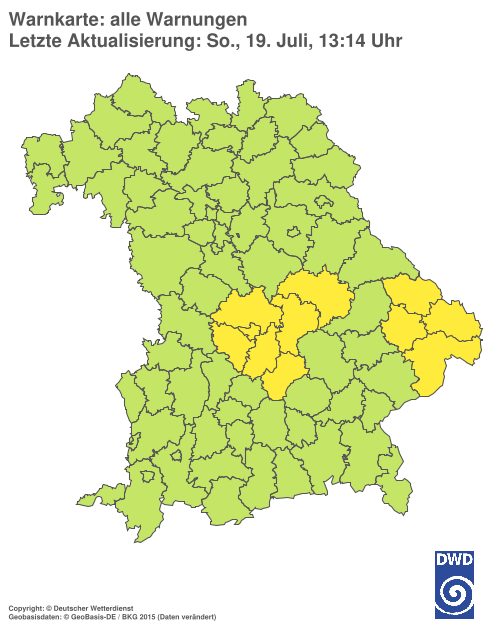 Aktuelle Wetterwarnungen für  Hannover