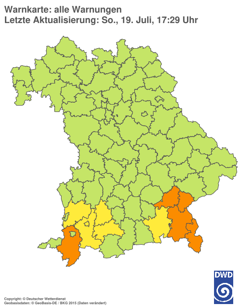 Aktuelle Wetterwarnungen für  Hannover