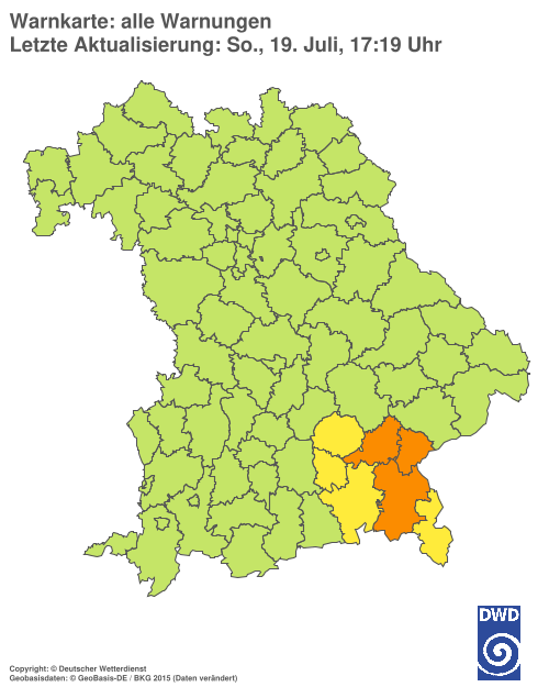 Aktuelle Wetterwarnungen für  Hannover
