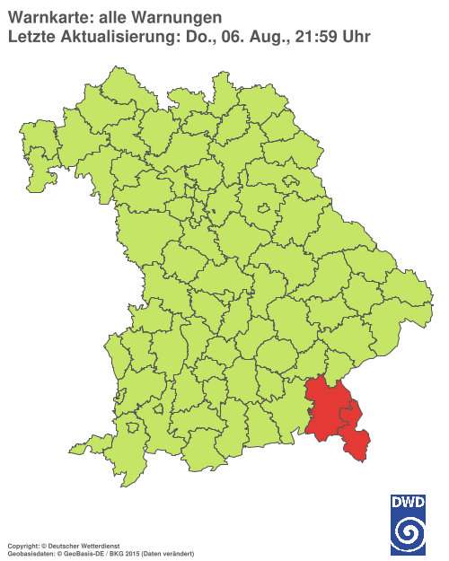 Aktuelle Wetterwarnungen für  Hannover