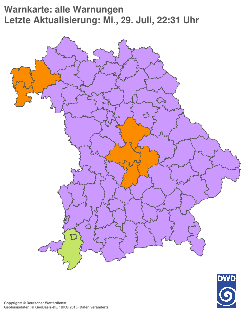 Aktuelle Wetterwarnungen für  Hannover
