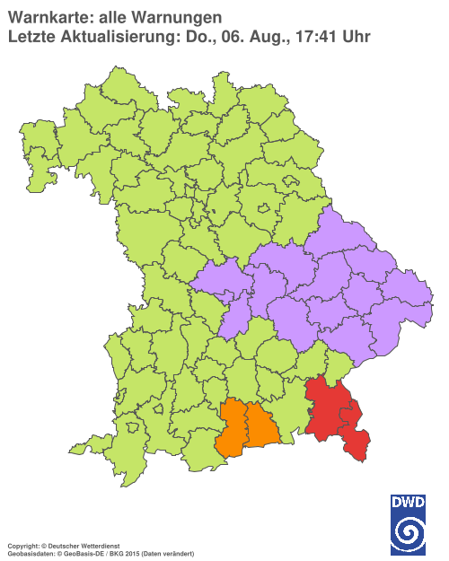 Aktuelle Wetterwarnungen für  Hannover