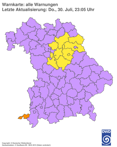 Aktuelle Wetterwarnungen für  Hannover