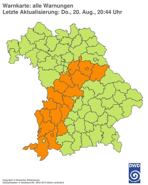 Aktuelle Wetterwarnungen für  Hannover