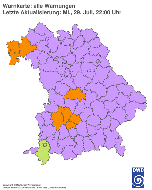 Aktuelle Wetterwarnungen für  Hannover
